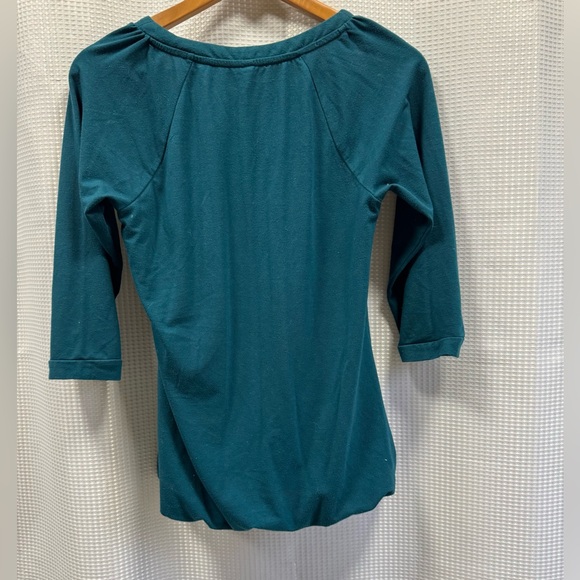 Denver Hayes Teal 3/4 length Sleeve Women's Top - Picture 5 of 12